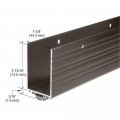 Dark Bronze Anodized Finish Wrap Around Door Shoe And Kick Plate With Vinyl Weatherseal For 42