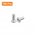 Uxcell M1 4-0 3 X 4mm 100pcs Flat Round Head Screws 304 Stainless Steel Phillips Drive Machine Hardware Fastener For Furniture