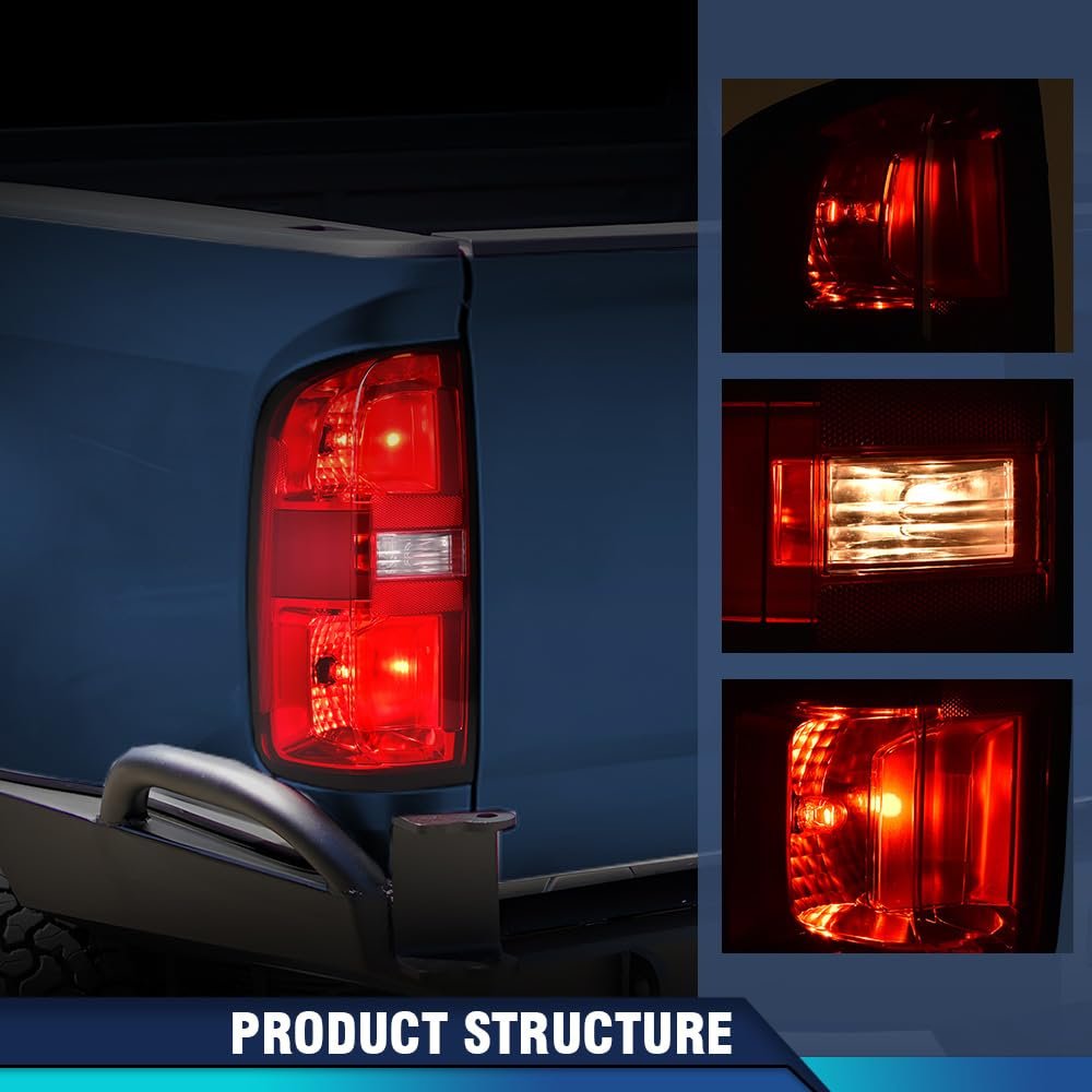 Tail Lights With Bulbs For Chevy Colorado 2015 2022 Left And Right Rear Light Lamp Assembly 4 Door Crew Cab Extended Red