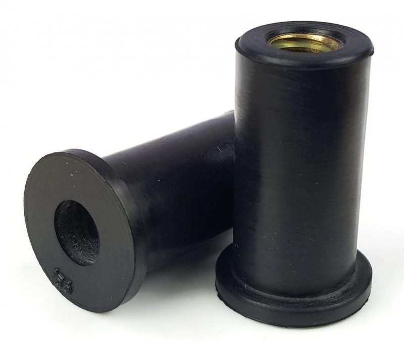 Rubber Well Nuts Brass Insert Expansion Nut Sae Inch Sizes 10-32 X 825 031-0 228 Grip 0 377 Hole Qty 25