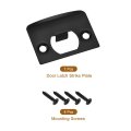 Door Strike Plate 57mm X 45mm Stainless Steel Latch Deadbolt Replacement Lock For Frame Jamb Reinforcement Black