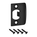 Door Strike Plate 57mm X 45mm Stainless Steel Latch Deadbolt Replacement Lock For Frame Jamb Reinforcement Black 