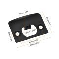 Door Strike Plate 57mm X 45mm Stainless Steel Latch Deadbolt Replacement Lock For Frame Jamb Reinforcement Black