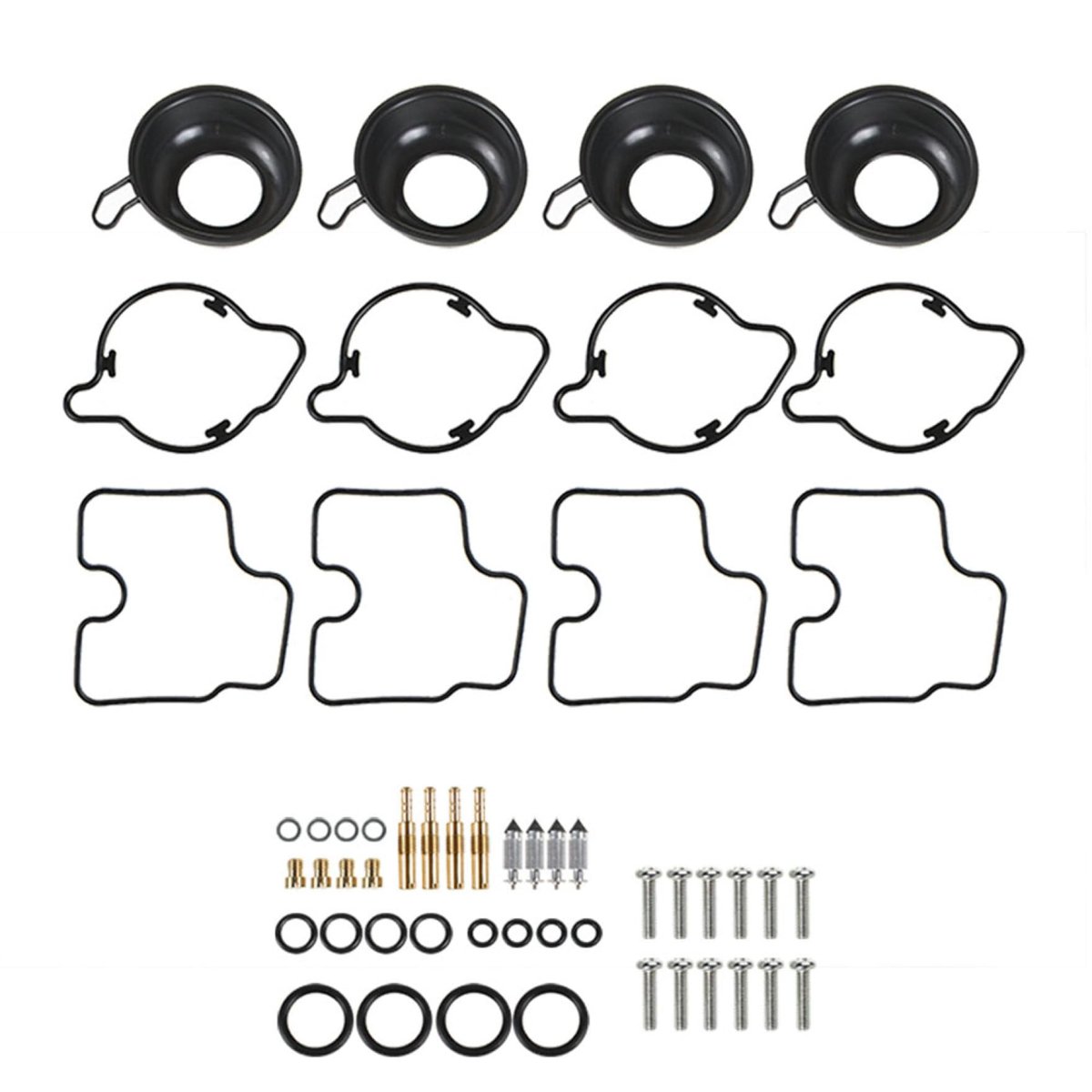 4 Pcs Carburetor Repair Kit Plunger Diaphragm Part For 1999 2000 Honda Cbr600f4