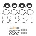 4 Pcs Carburetor Repair Kit Plunger Diaphragm Part For 1999 2000 Honda Cbr600f4