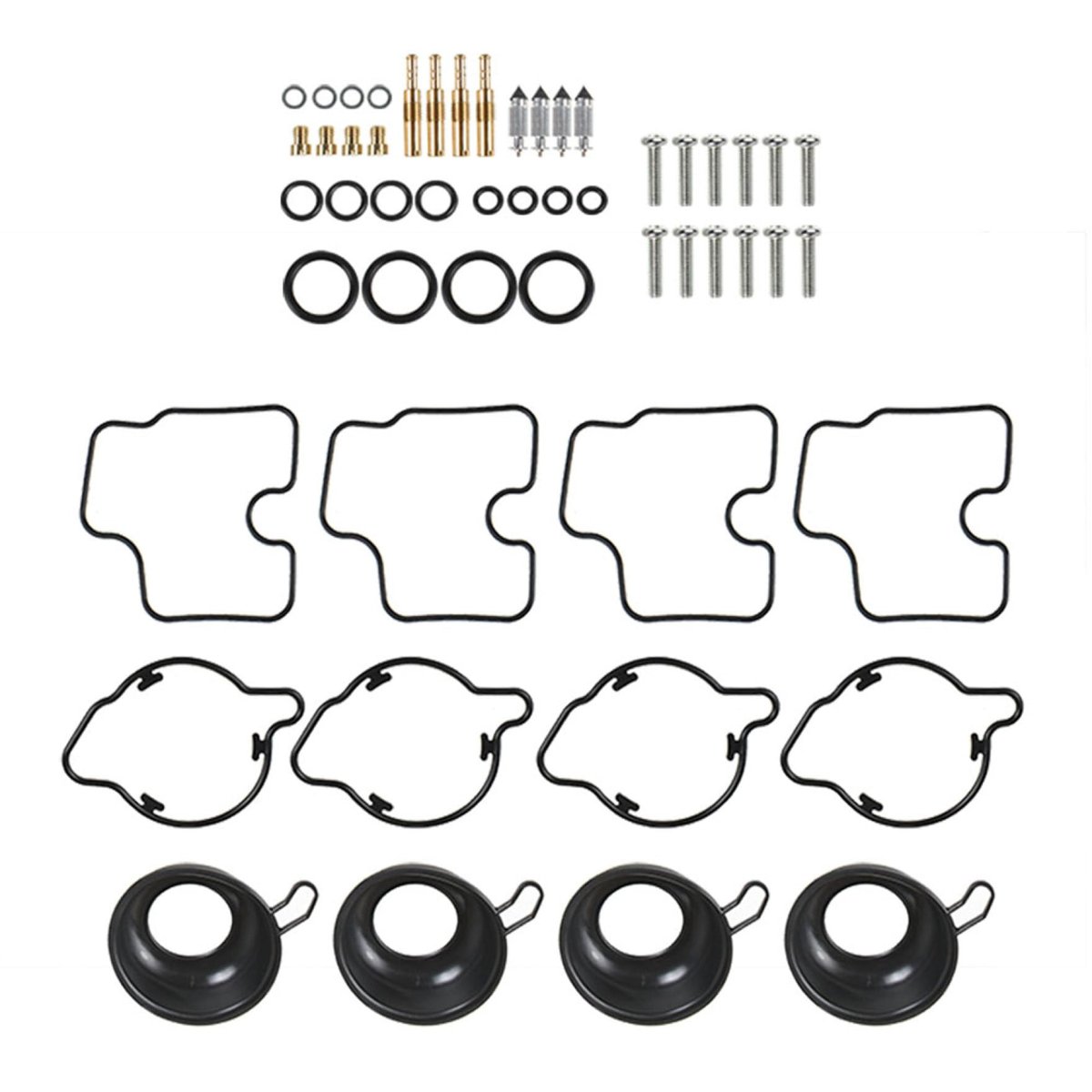 4 Pcs Carburetor Repair Kit Plunger Diaphragm Part For 1999 2000 Honda Cbr600f4