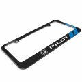 Ipick Image Made For Honda Pilot Blue Carbon Fiber Texture Stripe Black Metal License Plate Frame