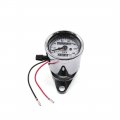 Universal Silver Tone Shell Motorcycle Tachometer Speedometer Odometer Gauge Set
