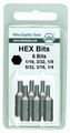 Wiha 71397 2 0 To 6 0mm Hex Metric Insert Bit 6-piece 