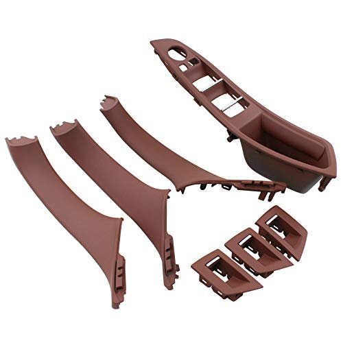 Xtremeamazing Driver Side Window Switch Door Handle Front Rear Left And Right Interior Inner Armrest Panel Pull Trim Cover Red