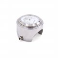 Uxcell 7 8 1 Motorcycle Handlebar Temp Thermometer Gauge Dial Clock Watch Silver Tone