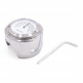 Uxcell 7 8 1 Motorcycle Handlebar Temp Thermometer Gauge Dial Clock Watch Silver Tone