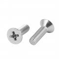 Uxcell M4x14mm 316 Stainless Steel Flat Head Phillips Machine Screws Silver Tone 40 Pcs