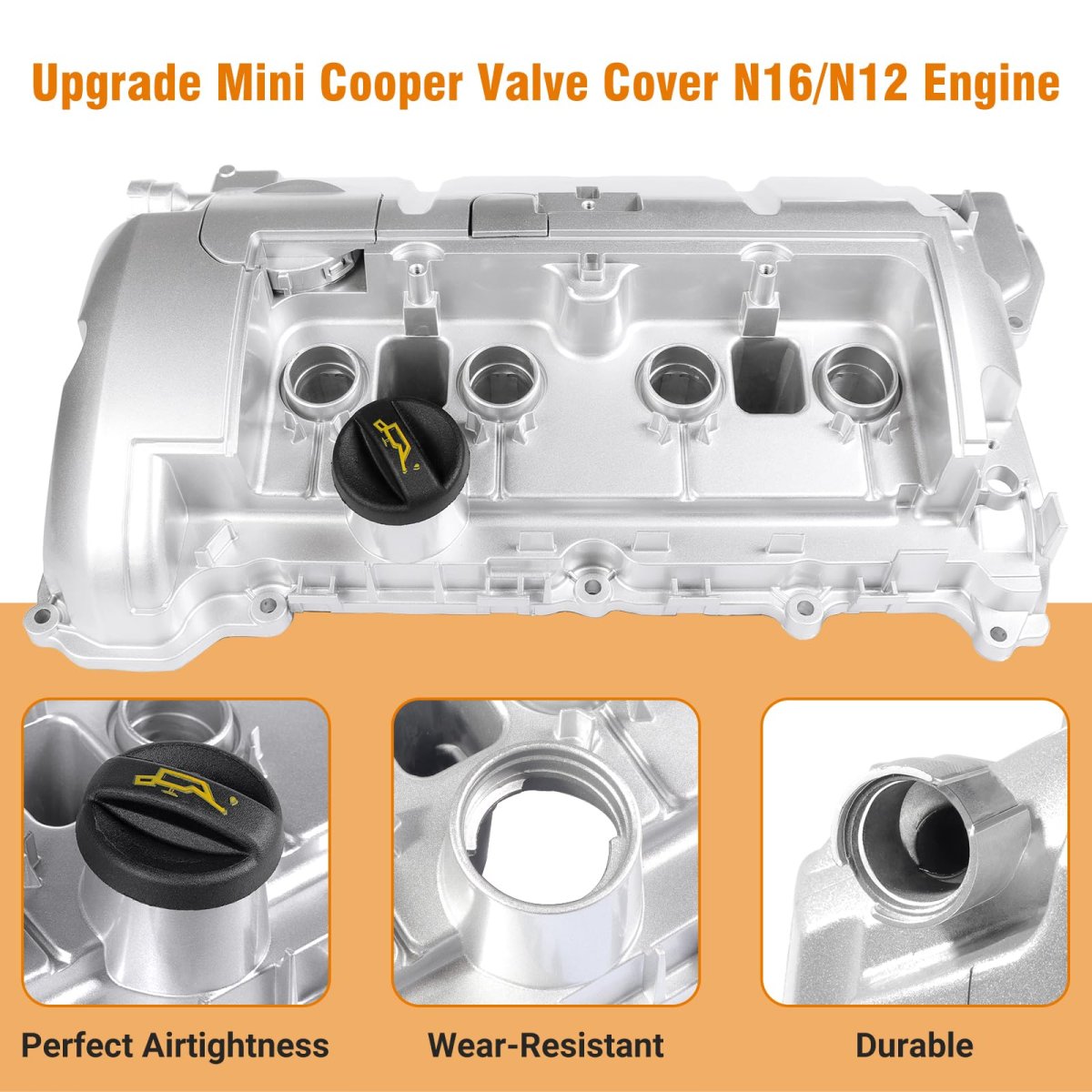 11127646554 Aluminum Valve Cover Cylinder Head Kit For Mini Cooper Non S N12 N16 Engine 1 6l Fits R55 R56 R60 R61 Paceman