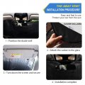 Oarencol Yellow Eyes Black Panther Car Windshield Sun Shade Cat Foldable Uv Ray Visor Protector Sunshade To Keep Your Vehicle