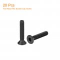 Uxcell 10-24x1 Flat Head Socket Cap Screws 10 9 Grade Carbon Steel Hex Countersunk Screw Bolts Machine Fasteners Fully Threaded