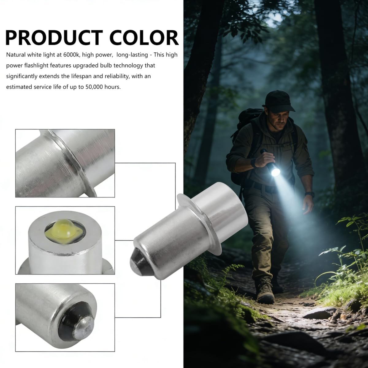 P13 5s Pr2 Led Bulb Flashlight Replacement Conversion Kit 4 Pack For 2d 3dd Cell Bulbs 3w 3v 4 5v 6v Nature White 6000k High