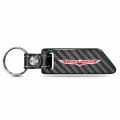 Ipick Image For Jeep Trailhawk Real Carbon Fiber Blade Style With Black Leather Strap Key Chain