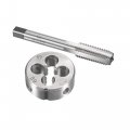 Uxcell M12 X 1 75mm Metric Tap And Die Set Machine Thread Screw With Rounding Kit For Nut Bolt Thread Repair
