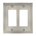 Cosmas 25090-sn Satin Nickel Double Gfi Decora Rocker Wall Switch Plate Switchplate Cover 