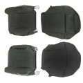4 Pcs Black Artificial Leather Seat Cover Front Driver And Passenger Side Bottom Top Lean Back Replacement For Silverado 1500 