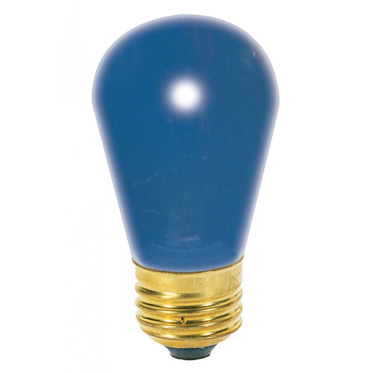 Satco 11s14 B Incandescent Indicator Sign 11w E26 S14 Ceramic Blue Bulb Pack Of 12