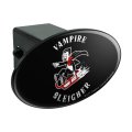 Graphics More Vampire Sleigher Slayer Funny Humor Oval Tow Trailer Hitch Cover Plug Insert
