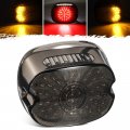 Partsam Motorcycle Tail Light Led Rear Taillight Assembly 60 Leds Stop Turn Signal Brake Driving Running W License Low Profile 