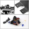 Auto Dynasty Compatible With Ford Super Duty Excursion Pair Of Bumper Fog Light Switch Smoke Lens