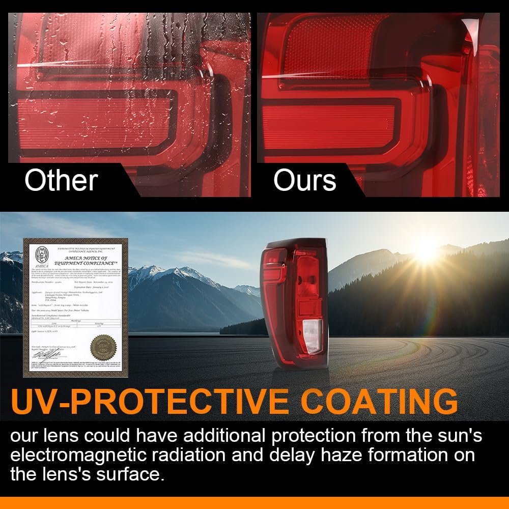 Tail Light Rear Brake Lamp Driver Side For 2019-2023 Gmc Sierra 1500 Fit 2020-2023 2500hd 3500hd W Factory Incandescent Model