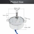 Bettomshin 2pcs Synchronous Motor Ac 110v 15-18rpm Turntable Cw Direction 4w Tyc-50 Horizontal Hole Tapping Shaft