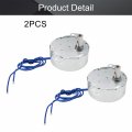 Bettomshin 2pcs Synchronous Motor Ac 110v 15-18rpm Turntable Cw Direction 4w Tyc-50 Horizontal Hole Tapping Shaft