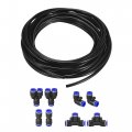 Uxcell Pneumatic Air Hose Tubing Compressor Tube 4mm 5 32 Id X 6mm 1 4 Od 10m 8ft Pipe Black With Connect Fitting Kit