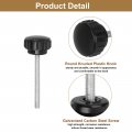 Uxcell 16pcs Round Knurled Thumb Screws M5 X 50mm Carbon Steel Zinc Plated Thread Thumbscrew Clamping Knob Screw For Quick