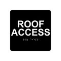 Compliancesigns Acrylic Ada Exit Roof Access Sign 6 X In With English Braille Black 