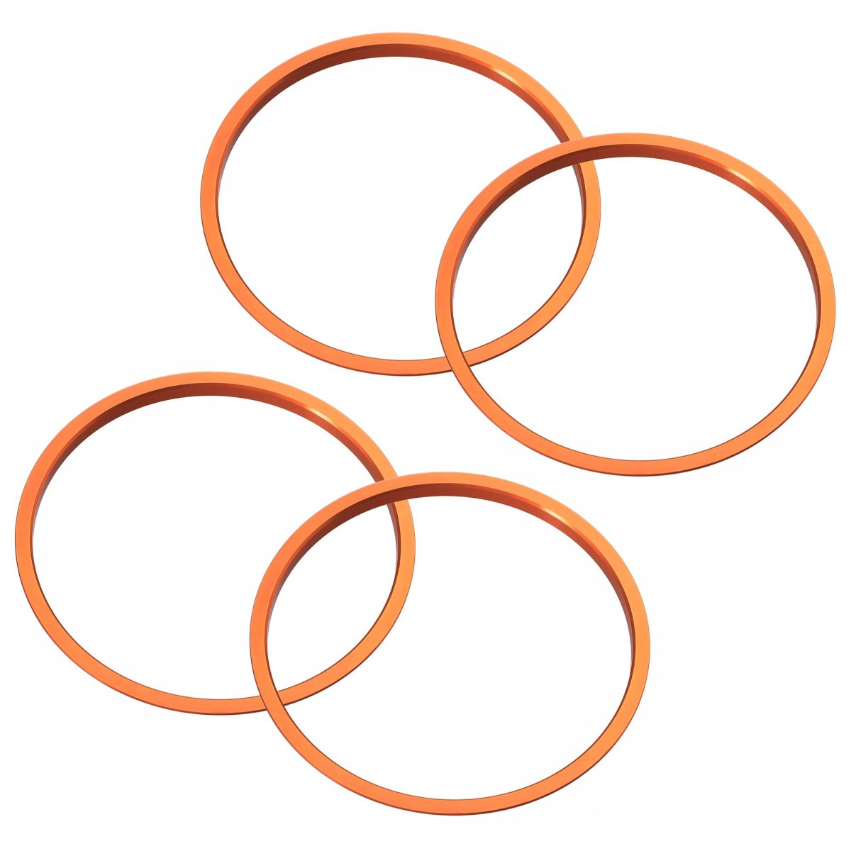 4 Pcs Air Conditioning Outer Vent Rings Ac Decoration Trim Covers For Toyota Tacoma 2016-2022 Orange