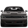 Ipick Image For Dodge 3d Logo On Pattern Black Solid Aluminum Metal License Plate