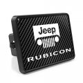 Ipick Image Compatible With Jeep Rubicon Uv Graphic Carbon Fiber Look Metal Face-plate On Abs Plastic 2 Tow Hitch Cover