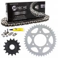 Niche Drive Sprocket Chain Combo For Kawasaki Z1000 Front 15 Rear 40 Tooth 525v O-ring 110 Links