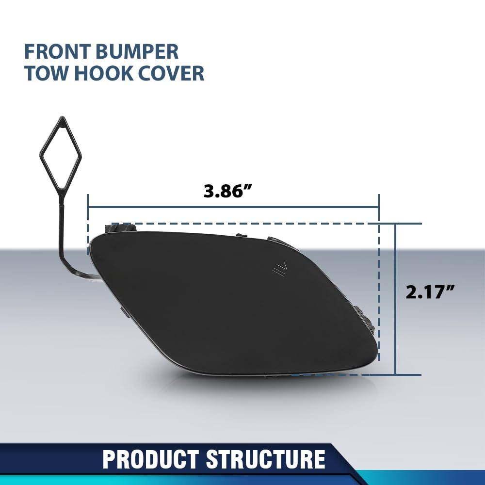 Front Bumper Tow Hook Cover Cap For Benz W205 C-class C200 220 250 300 350 400 2015-2018 A2058850324 A2058851024 Black