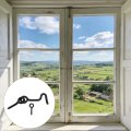 12pcs Swivel Cabin Hook And Eye Latch 1 7 Door Window Locks Iron With Mounting Screws For Wood Closet Cabinet Black 