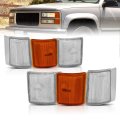Amerilite For 1994-2000 Gmc C K 1500 2500 3500 Truck Yukon Suburban Suv Amber Corner Signal Parking Side Marker 6 Pcs Set 