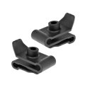 Bumper Retainer Clips For Toyota Rav4 2013 2014 2015 2016 2017 2018 Black Plastic Rectangular Open End 90467-05114 2 Pieces 