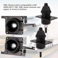 Hood Release Set Upper Lower Latches Compatible With Volvos Trucks Vn Vnl 2004-2018 Replaces 20498998 20565619 Latch 4pcs Black