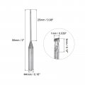 Uxcell Square Nose End Mill 1mm Solid Carbide Long Reach Cnc Router Bits 2 Flutes Milling Cutter With Extended Neck 25mm