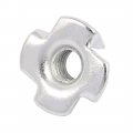 Uxcell M6 X 8mm Four Pronged Tee Nuts Captive Blind Inserts 30pcs For Wood Furniture