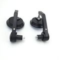Xkh-motorcycle Black 2pcs Adjustable Heavy Duty Round Street Bike Bar End Mirrors 7 8 For Bmw Suzuki Yamaha Honda Kawasaki