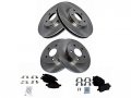 Front And Rear Ceramic Brake Pad Rotor Kit Compatible With 2007-2012 Chevy Malibu 