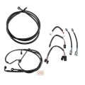 Smt- H-d Motorcycle 16 Black Extended Handlebar Cable Kit Brake Line Clutch Electronic Throttle For 2017-2020 Road King Glide 