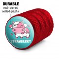 Cute Kawaii Strawberry Milk Cow Tire Rim Wheel Aluminum Valve Stem Caps